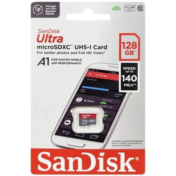 SanDisk Ultra 128GB microSDXC UHS-I 140MB/s Read - Image 3