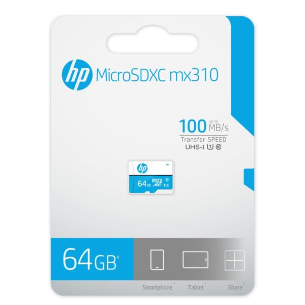 HP 64GB MicroSD Memory Card SDXC mx310 Class 10 UHS-I U1 Card, Upto 100MB/s Read - Image 4