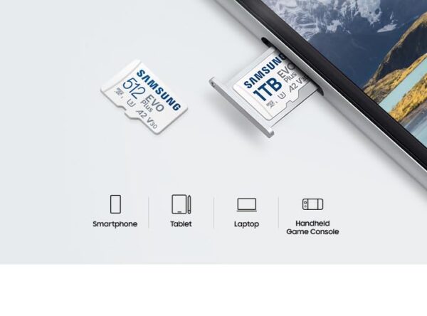 Samsung EVO Plus 128GB Micro SDXC w/SD Adaptor Up-to 160MB/s Read - Image 4