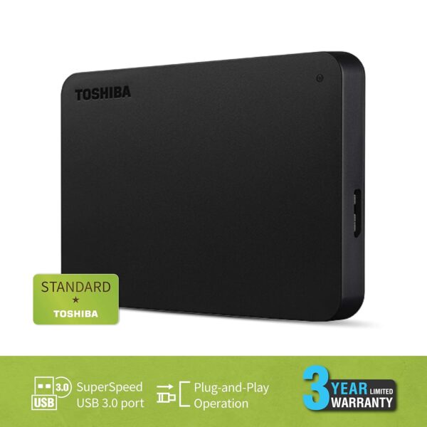 Toshiba Canvio Basics 1TB Portable External HDD - USB 3.2 - Image 5