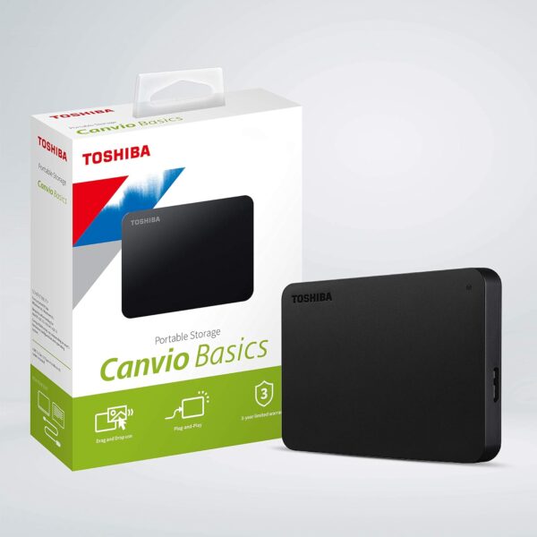 Toshiba Canvio Basics 1TB Portable External HDD - USB 3.2 - Image 6